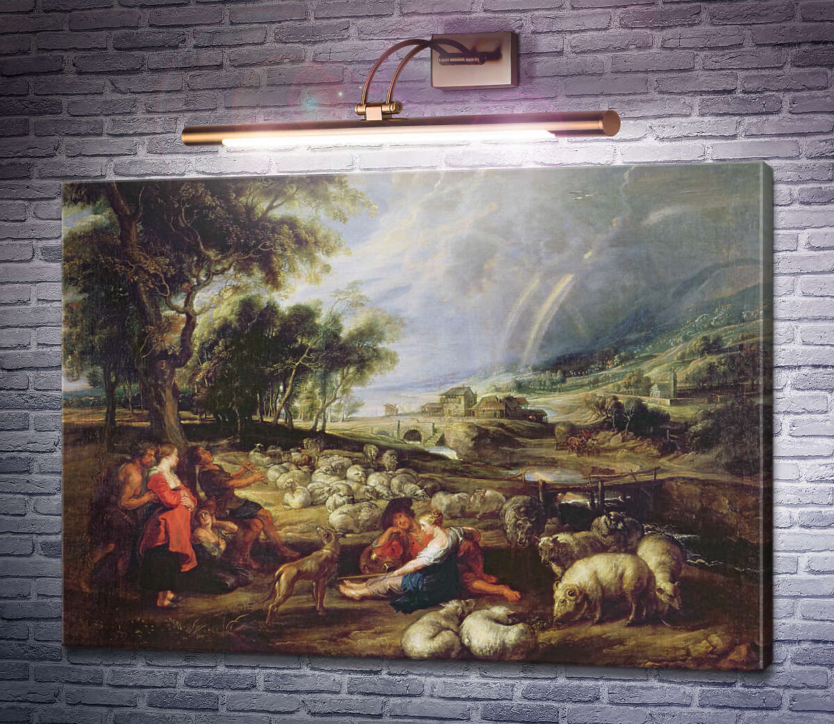 Картина Пейзаж з веселкою Пітер Пауль Рубенс