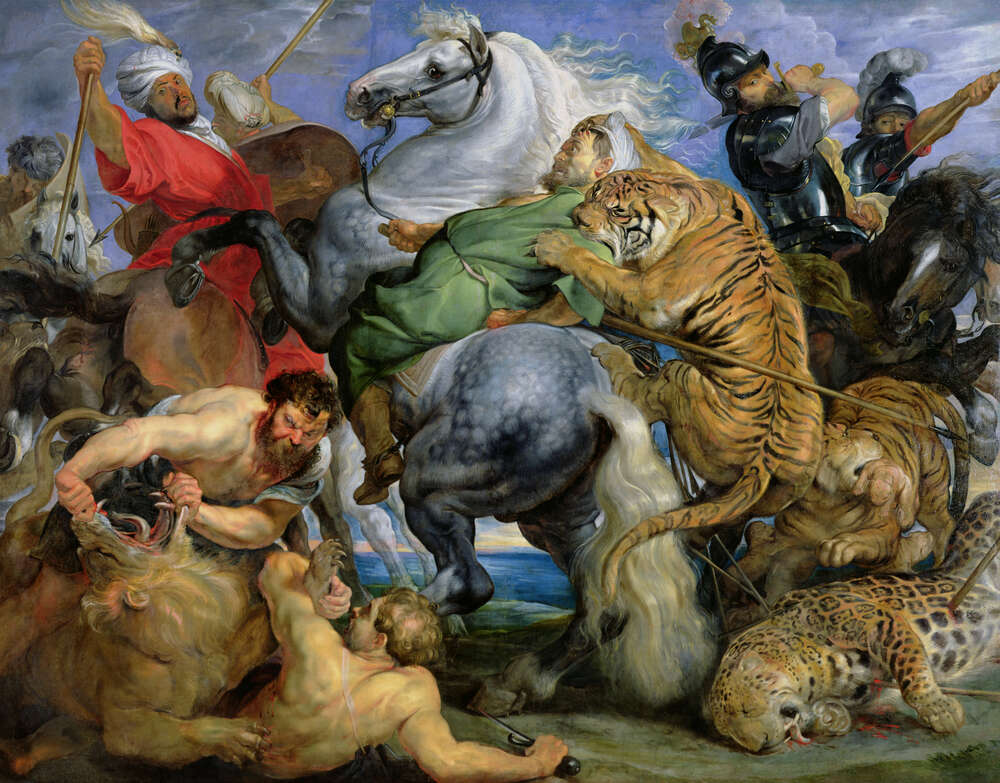 репродукція картина-постер  Полювання на тигра Пітер Пауль Рубенс