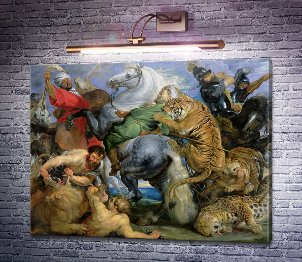 Картина Полювання на тигра Пітер Пауль Рубенс