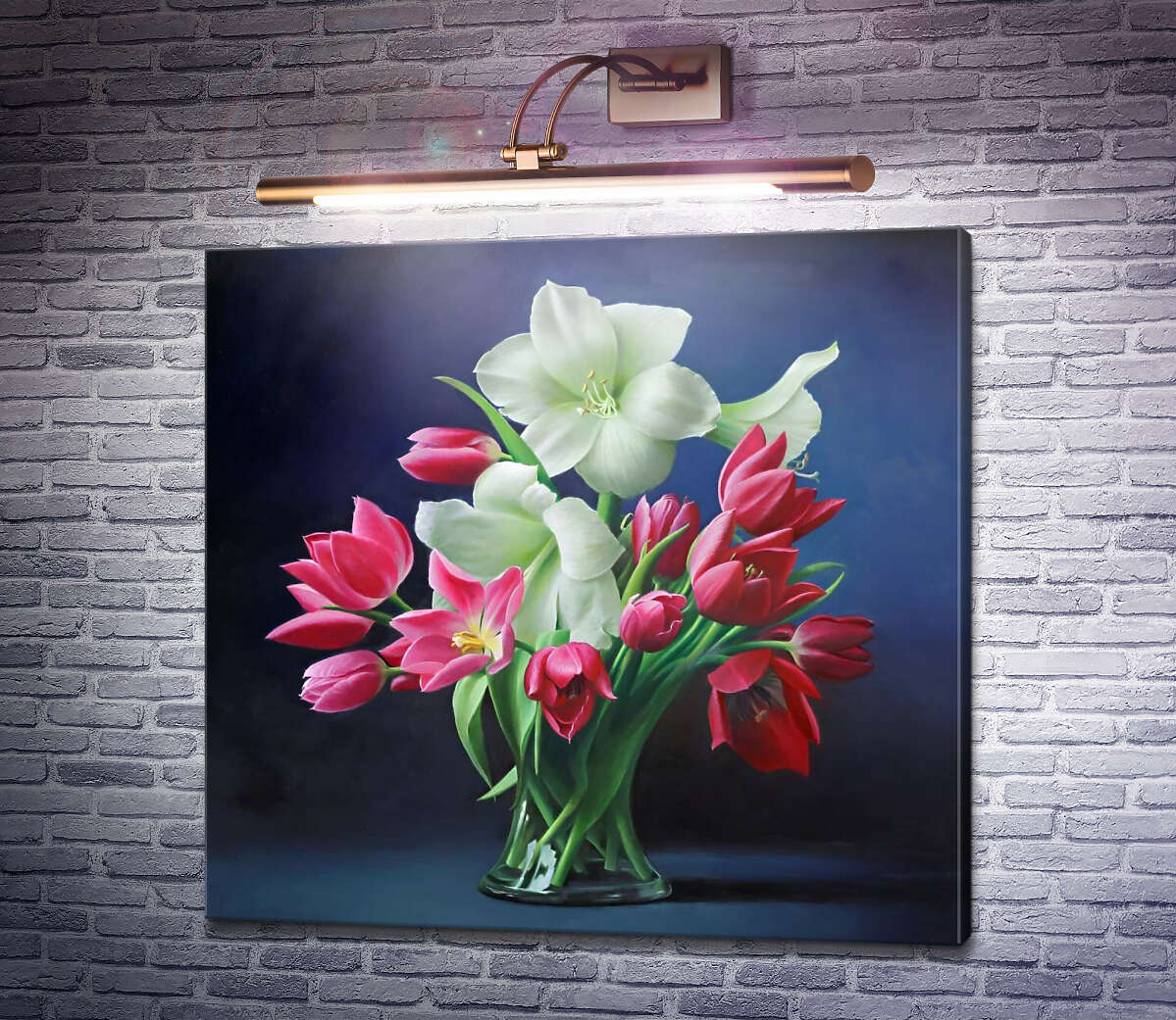 Картина Тюльпаны и лилии Питер Вагеманс