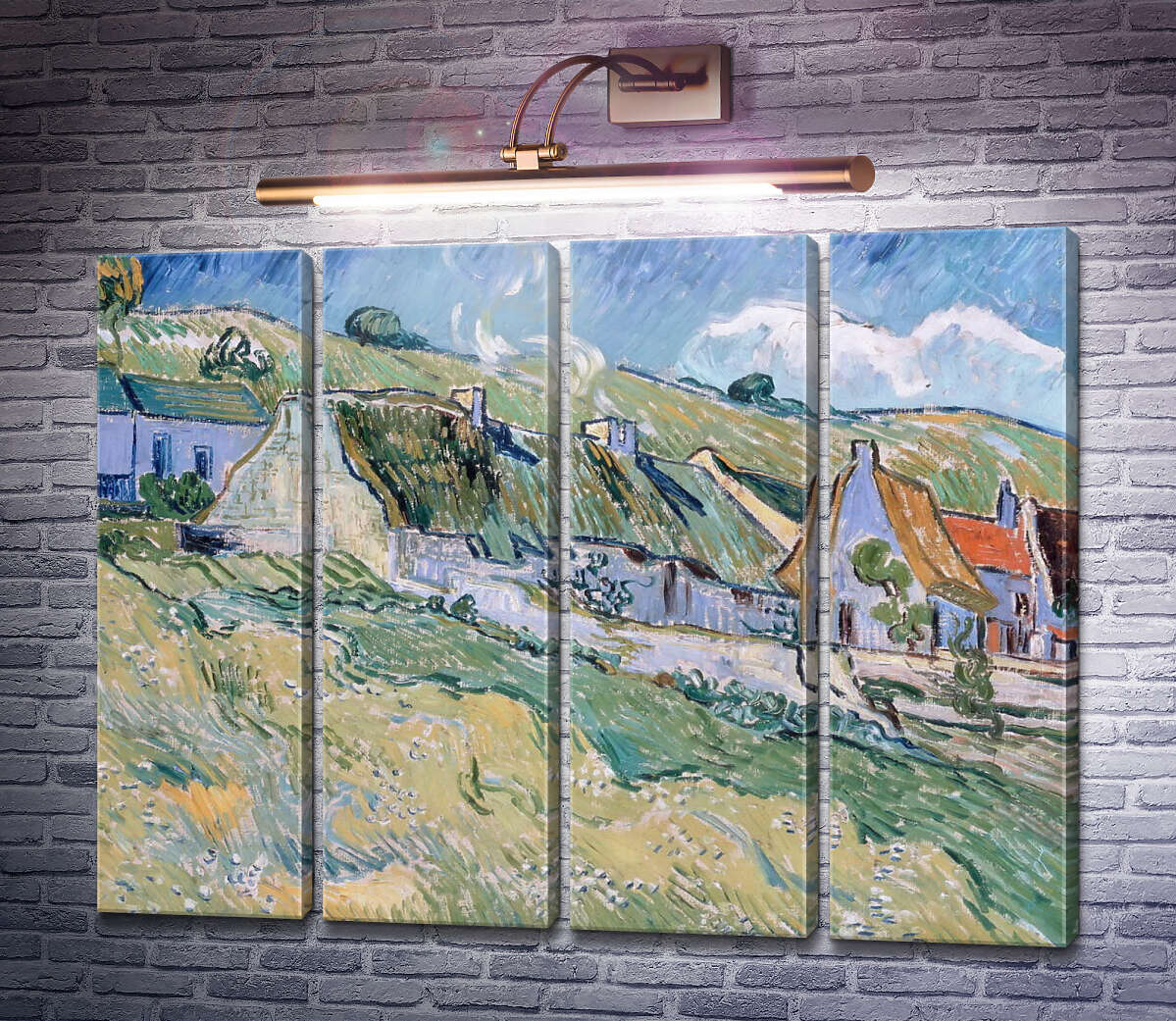 Модульна картина Група котеджів (A Group of Cottages), 1890 (Модуль №24) Вінсент Ван Гог Модульна картина Група котеджів (A Group of Cottages), 1890 (Модуль №24) Вінсент Ван Гог