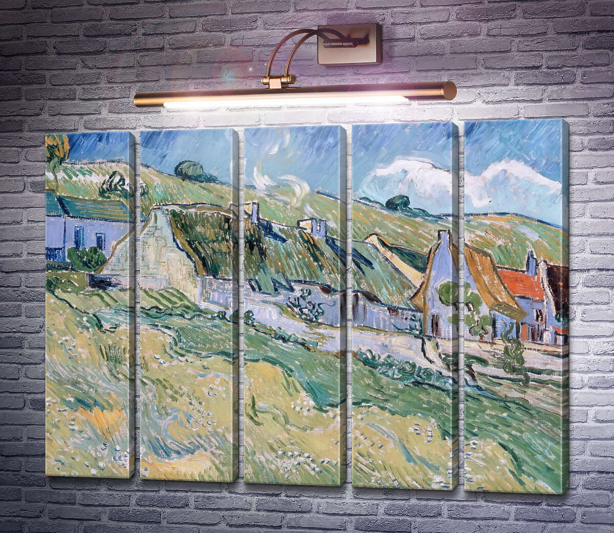 Модульна картина Група котеджів (A Group of Cottages), 1890 (Модуль №26) Вінсент Ван Гог Модульна картина Група котеджів (A Group of Cottages), 1890 (Модуль №26) Вінсент Ван Гог