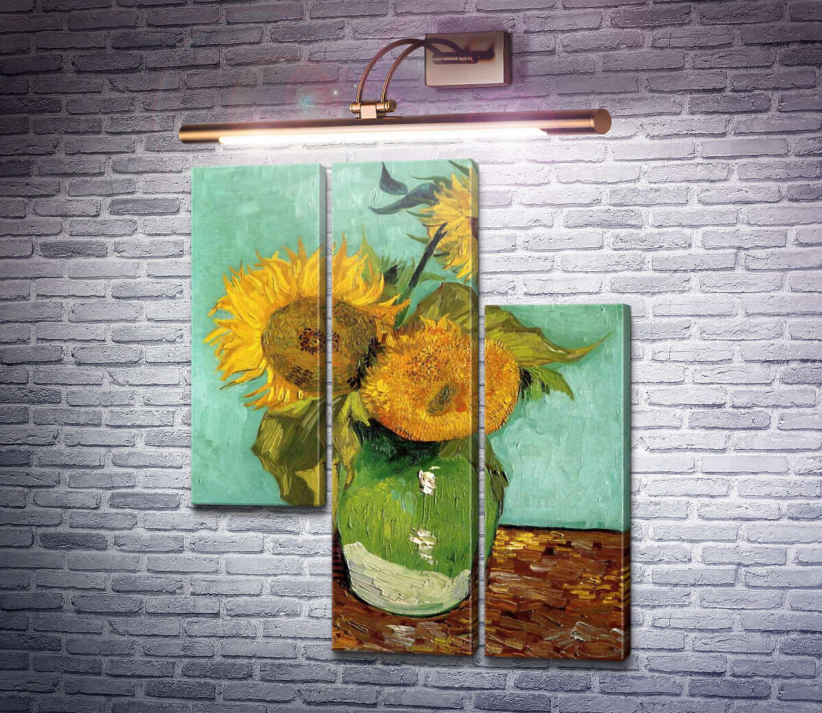 Модульная картина Подсолнухи (Sunflowers), 1888 (Модуль №13) Винсент Ван Гог