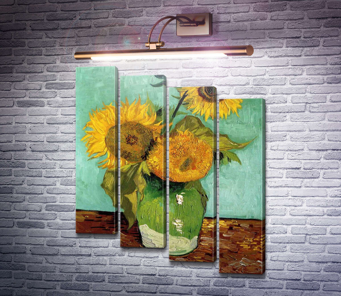Модульная картина Подсолнухи (Sunflowers), 1888 (Модуль №19) Винсент Ван Гог Модульная картина Подсолнухи (Sunflowers), 1888 (Модуль №19) Винсент Ван Гог
