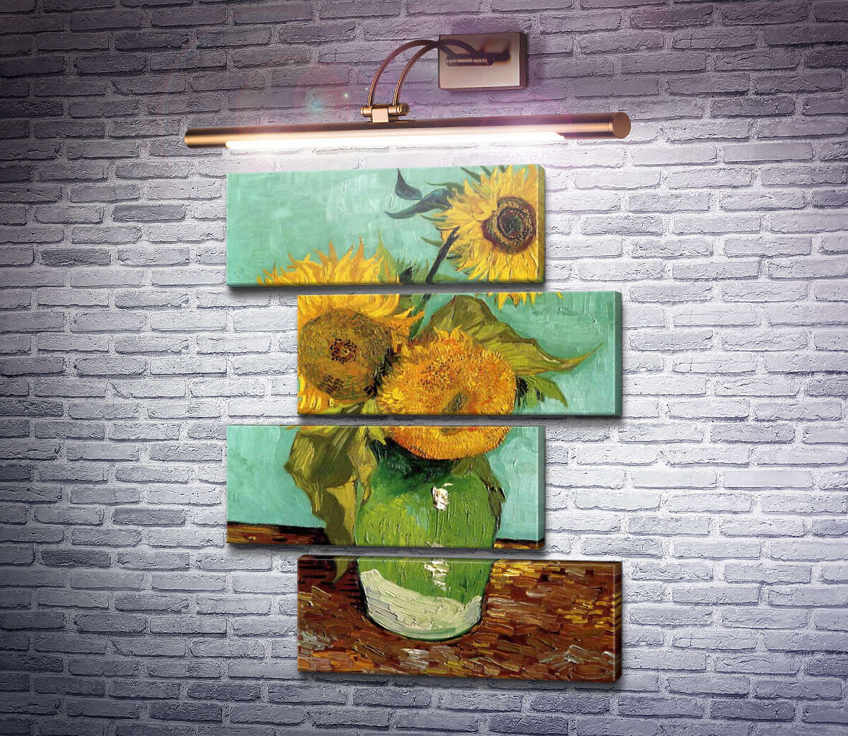 Модульная картина Подсолнухи (Sunflowers), 1888 (Модуль №23) Винсент Ван Гог Модульная картина Подсолнухи (Sunflowers), 1888 (Модуль №23) Винсент Ван Гог