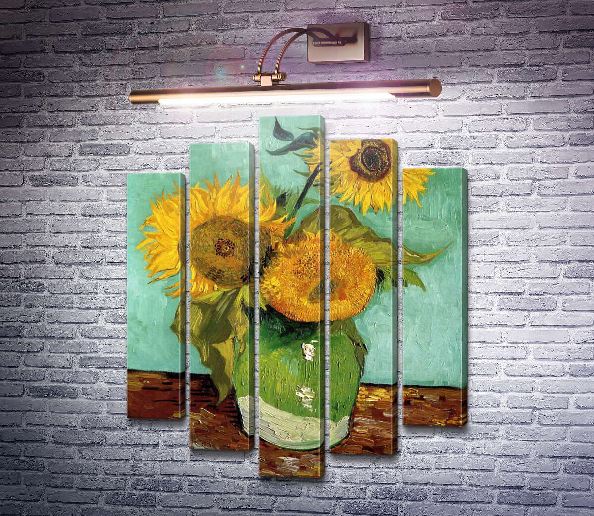Модульна картина Соняшники (Sunflowers), 1888 (Модуль №4) Вінсент Ван Гог Модульна картина Соняшники (Sunflowers), 1888 (Модуль №4) Вінсент Ван Гог