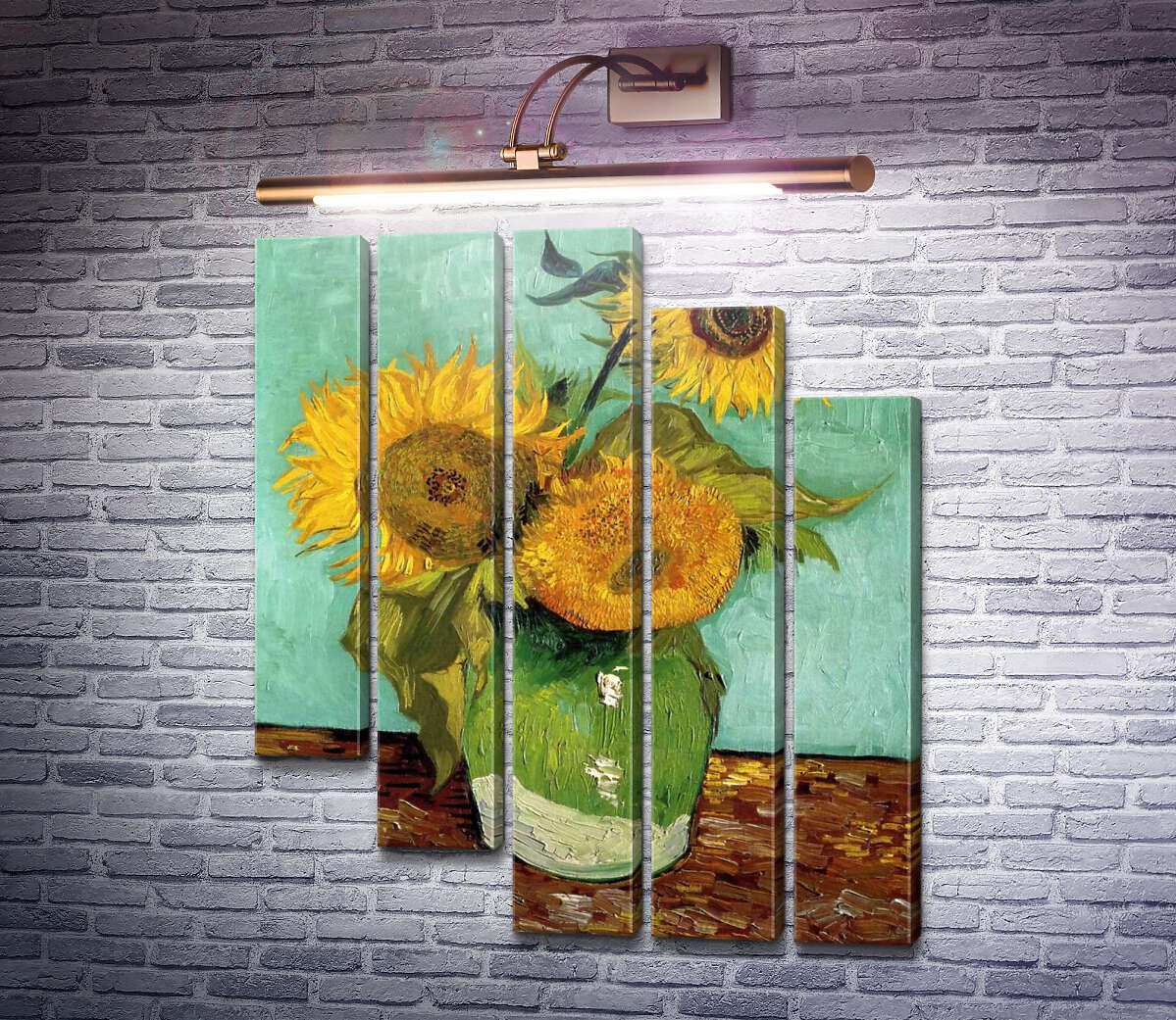 Модульная картина Подсолнухи (Sunflowers), 1888 (Модуль №28) Винсент Ван Гог Модульная картина Подсолнухи (Sunflowers), 1888 (Модуль №28) Винсент Ван Гог