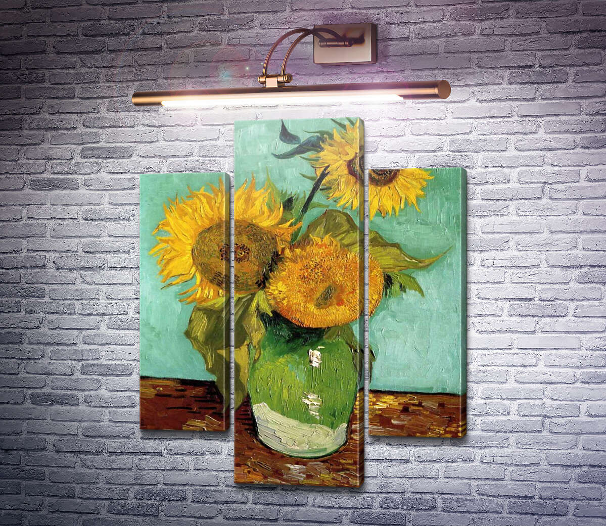 Модульная картина Подсолнухи (Sunflowers), 1888 (Модуль №10) Винсент Ван Гог Модульная картина Подсолнухи (Sunflowers), 1888 (Модуль №10) Винсент Ван Гог