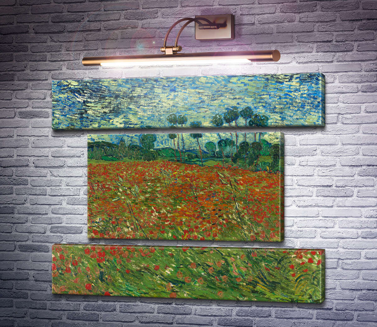 Модульна картина Макове поле (Fields with Poppies), 1890 (Модуль №18) Вінсент Ван Гог Модульна картина Макове поле (Fields with Poppies), 1890 (Модуль №18) Вінсент Ван Гог