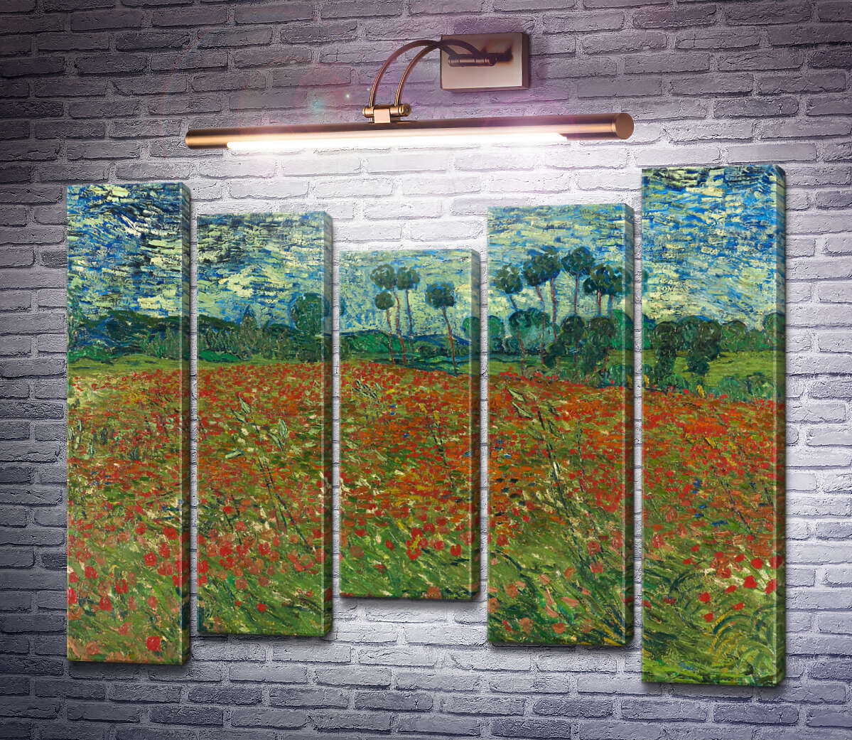 Модульна картина Макове поле (Fields with Poppies), 1890 (Модуль №27) Вінсент Ван Гог Модульна картина Макове поле (Fields with Poppies), 1890 (Модуль №27) Вінсент Ван Гог