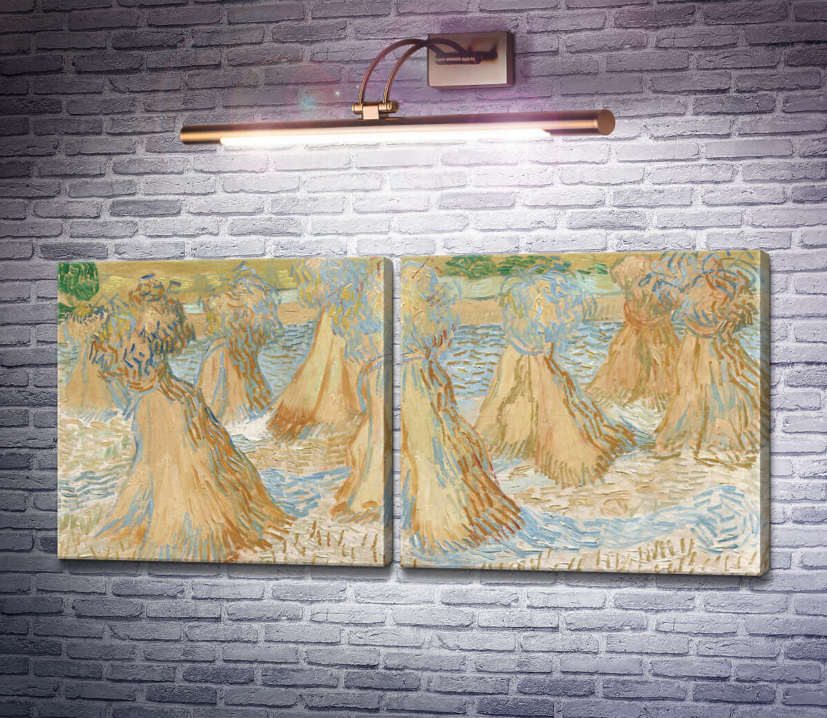 Модульная картина Снопы пшеницы (Sheaves of Wheat), 1890 (Модуль №6) Винсент Ван Гог Модульная картина Снопы пшеницы (Sheaves of Wheat), 1890 (Модуль №6) Винсент Ван Гог
