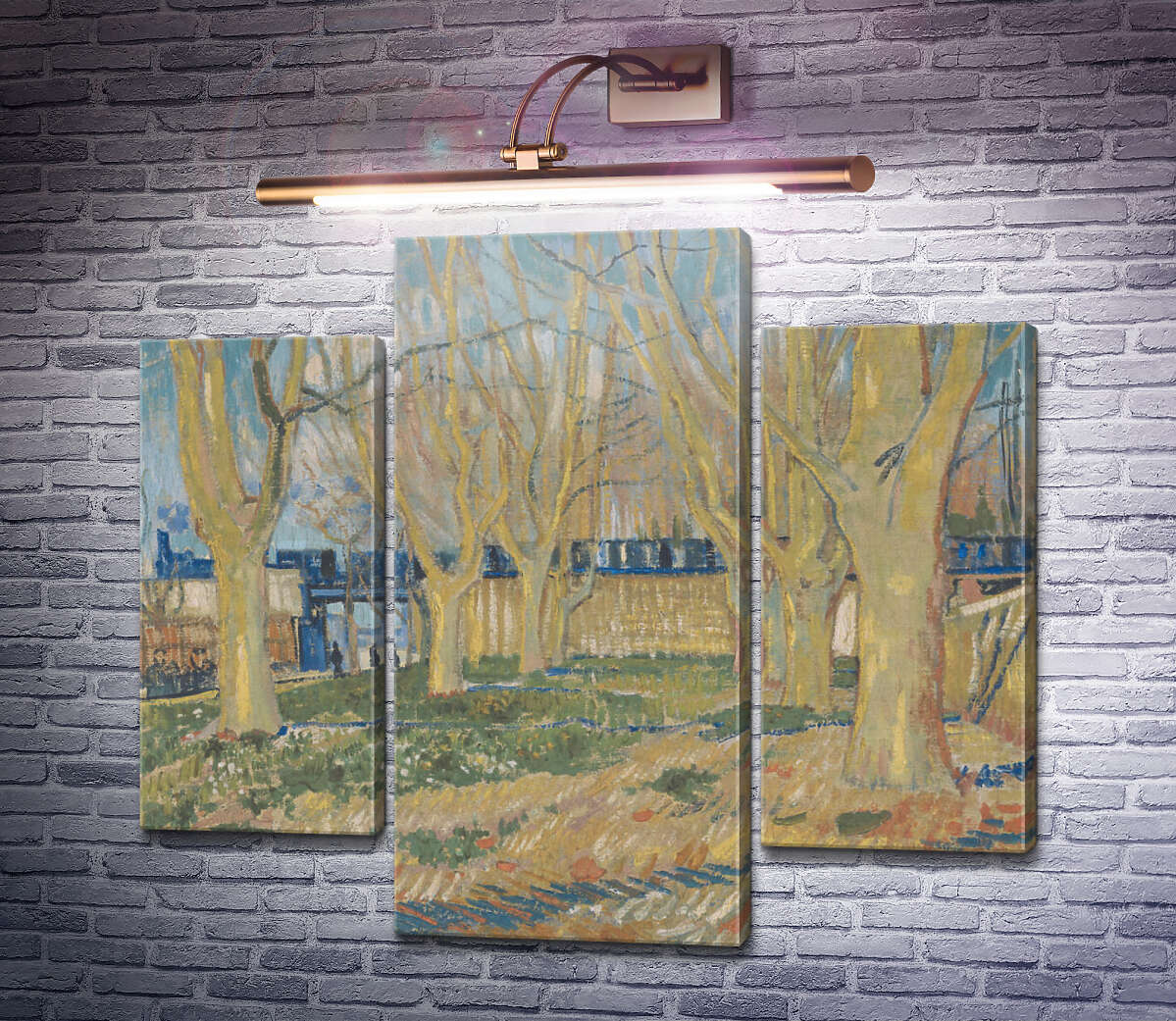 Модульна картина Платанова алея біля станції в Арлі (Avenue of Plane Trees near Arles Station), 1888 (Модуль №10) Вінсент Ван Гог Модульна картина Платанова алея біля станції в Арлі (Avenue of Plane Trees near Arles Station), 1888 (Модуль №10) Вінсент Ван Гог