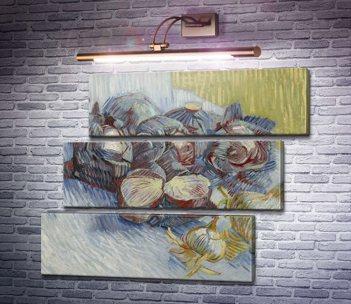 Модульна картина Натюрморт з червоною капустою і цибулею (Still Life with Red Cabbage and Onions), 1887-88 (Модуль №17) Вінсент Ван Гог
