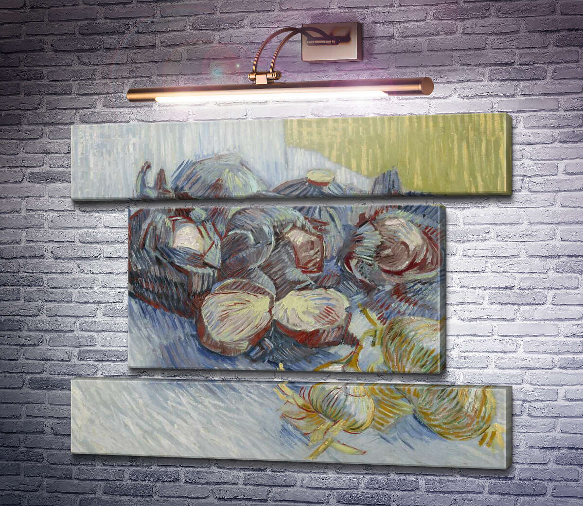 Модульна картина Натюрморт з червоною капустою і цибулею (Still Life with Red Cabbage and Onions), 1887-88 (Модуль №18) Вінсент Ван Гог Модульна картина Натюрморт з червоною капустою і цибулею (Still Life with Red Cabbage and Onions), 1887-88 (Модуль №18) Вінсент Ван Гог