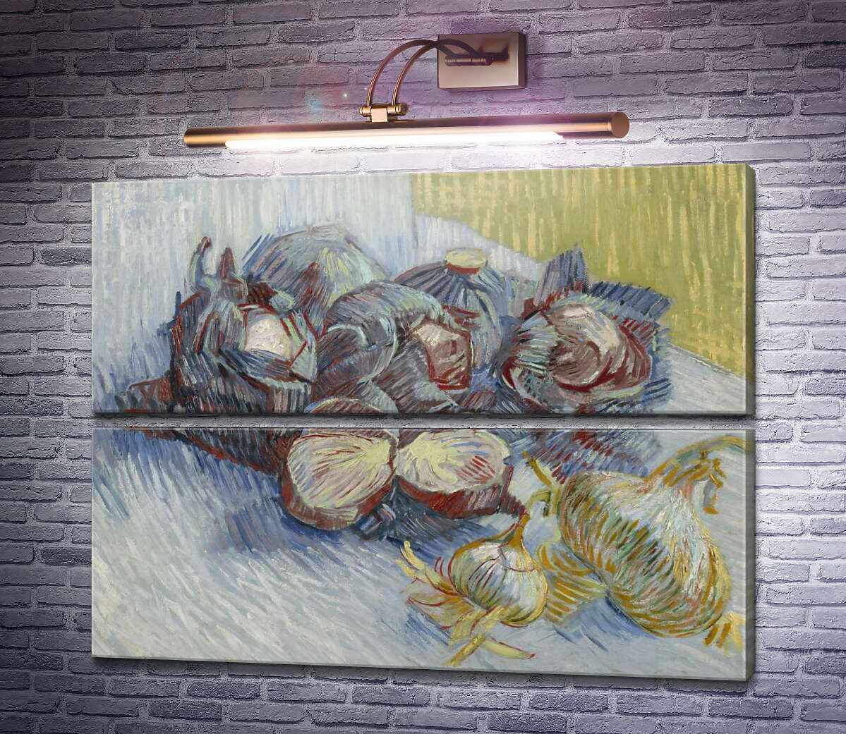 Модульна картина Натюрморт з червоною капустою і цибулею (Still Life with Red Cabbage and Onions), 1887-88 (Модуль №7) Вінсент Ван Гог Модульна картина Натюрморт з червоною капустою і цибулею (Still Life with Red Cabbage and Onions), 1887-88 (Модуль №7) Вінсент Ван Гог