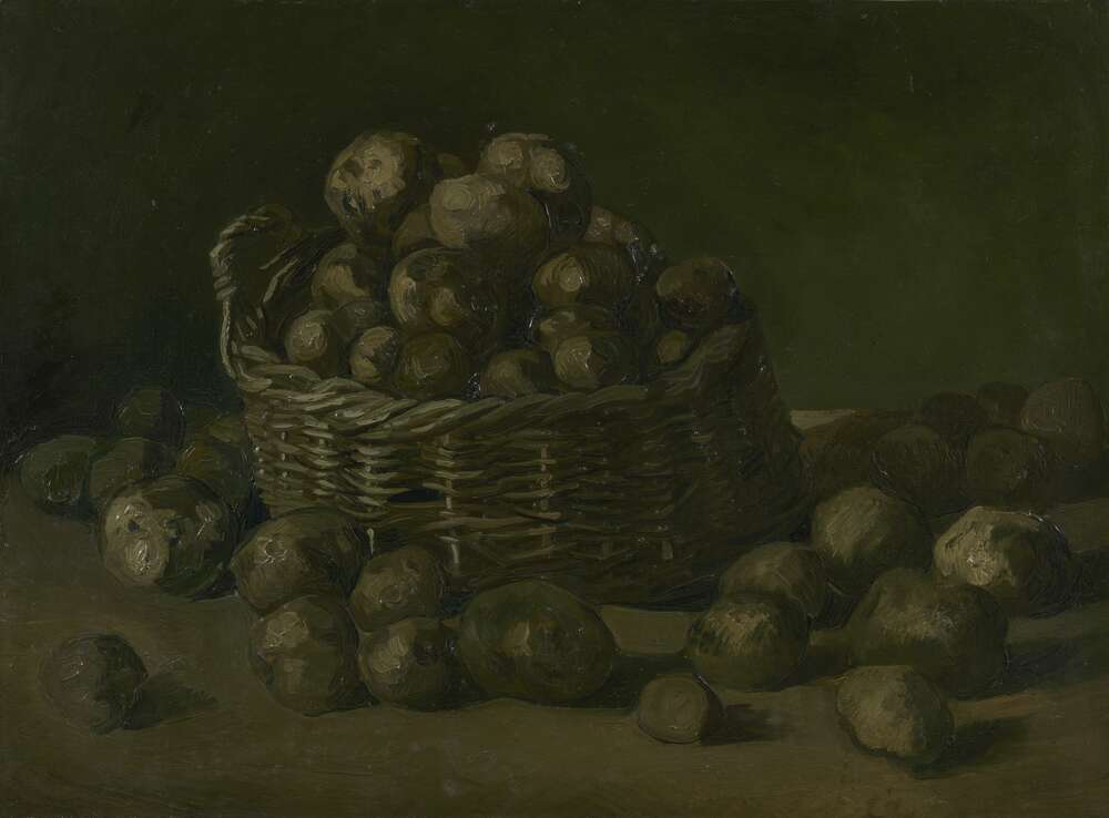 репродукція картина-постер  Кошик картоплі (Basket of Potatoes), 1885 Вінсент Ван Гог