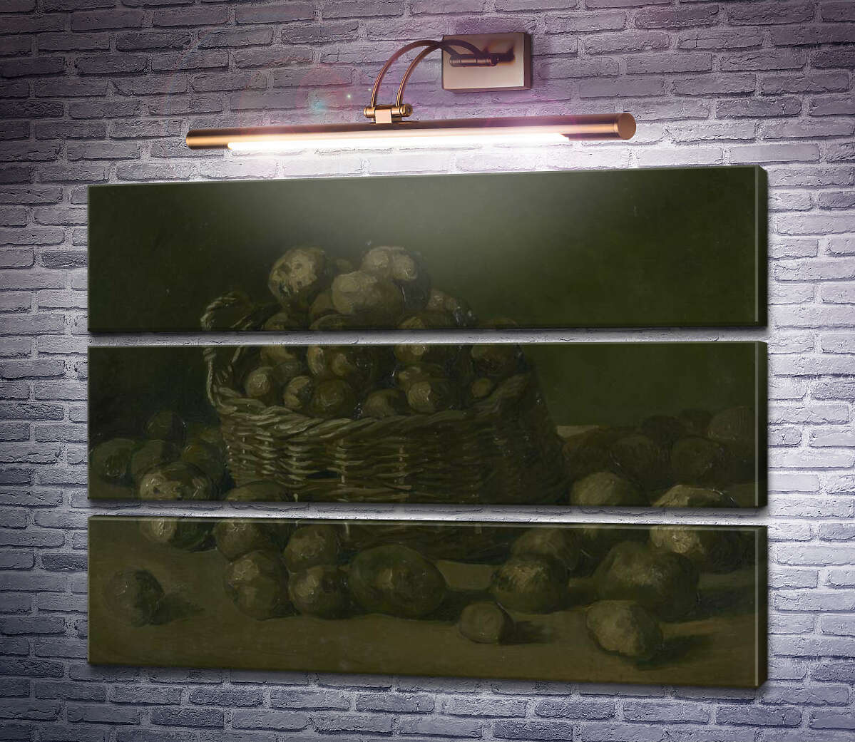 Модульная картина Корзина картофеля (Basket of Potatoes), 1885 (Модуль №15) Винсент Ван Гог