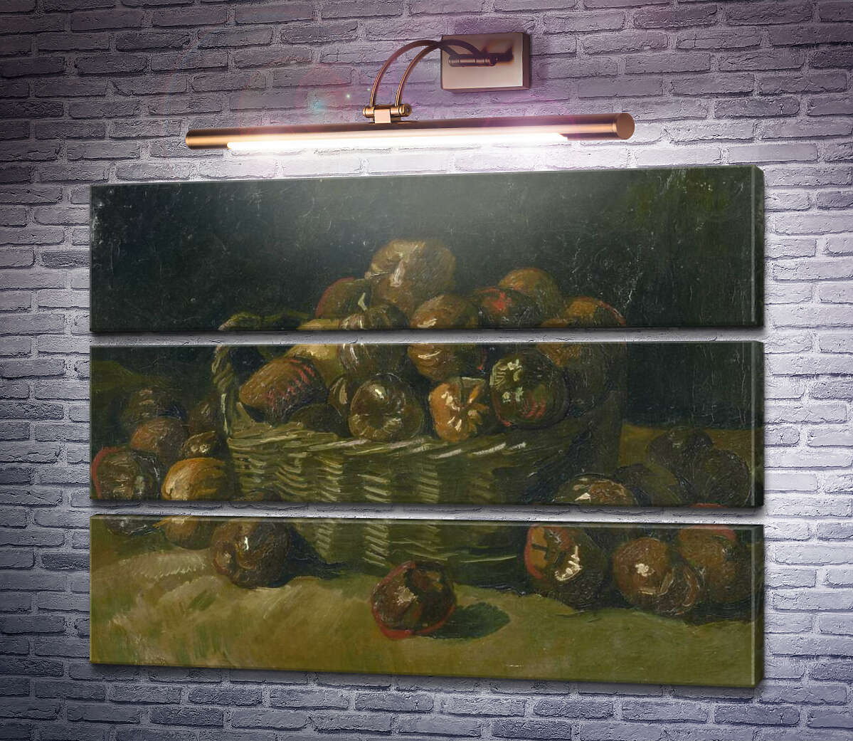Модульна картина Кошик з яблуками (Basket of Apples), 1885 (Модуль №15) Вінсент Ван Гог Модульна картина Кошик з яблуками (Basket of Apples), 1885 (Модуль №15) Вінсент Ван Гог