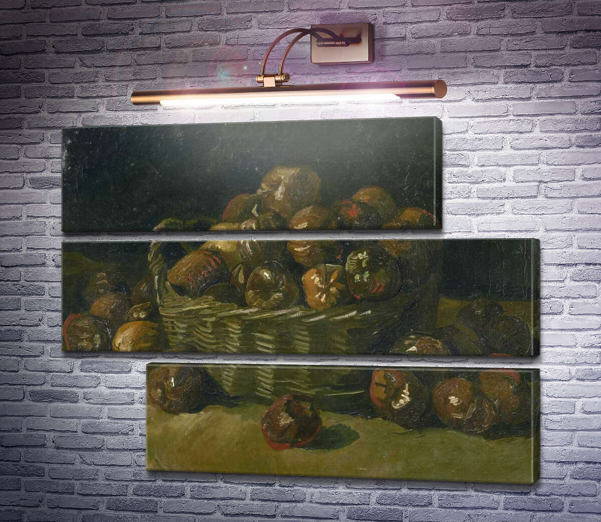 Модульная картина Корзина с яблоками (Basket of Apples), 1885 (Модуль №16) Винсент Ван Гог Модульная картина Корзина с яблоками (Basket of Apples), 1885 (Модуль №16) Винсент Ван Гог