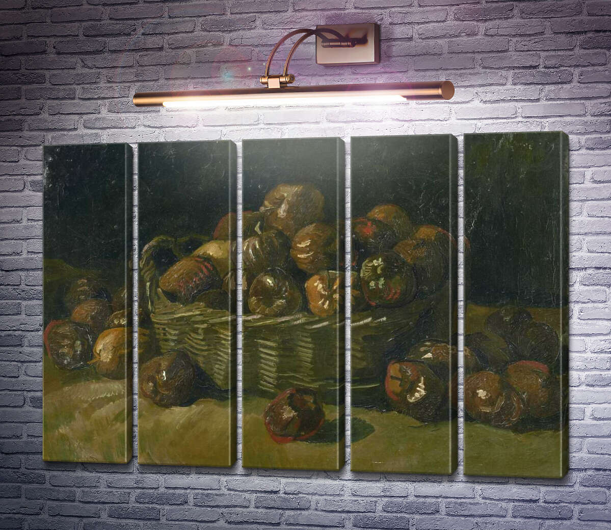 Модульная картина Корзина с яблоками (Basket of Apples), 1885 (Модуль №26) Винсент Ван Гог