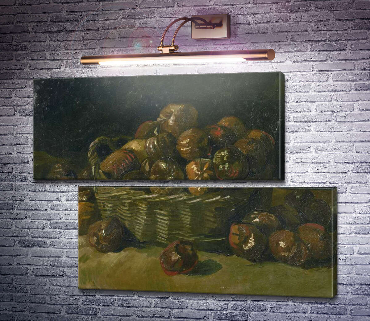 Модульная картина Корзина с яблоками (Basket of Apples), 1885 (Модуль №8) Винсент Ван Гог Модульная картина Корзина с яблоками (Basket of Apples), 1885 (Модуль №8) Винсент Ван Гог