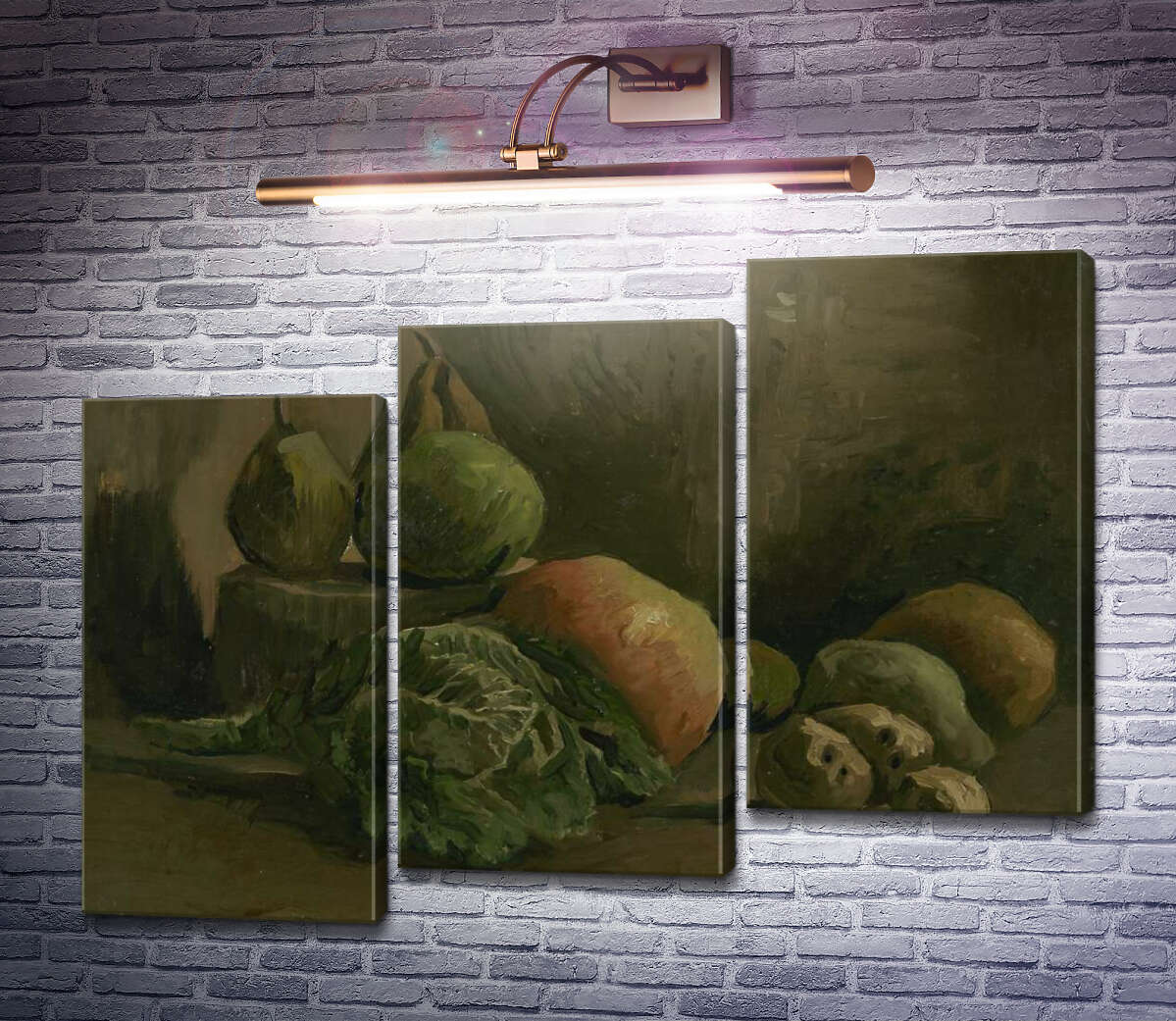 Модульная картина Натюрморт с овощами и фруктами (Still Life with Vegetables and Fruit), 1884 (Модуль №14) Винсент Ван Гог