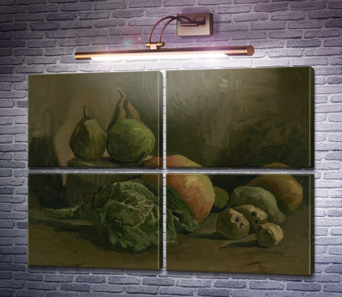 Модульная картина Натюрморт с овощами и фруктами (Still Life with Vegetables and Fruit), 1884 (Модуль №25) Винсент Ван Гог Модульная картина Натюрморт с овощами и фруктами (Still Life with Vegetables and Fruit), 1884 (Модуль №25) Винсент Ван Гог