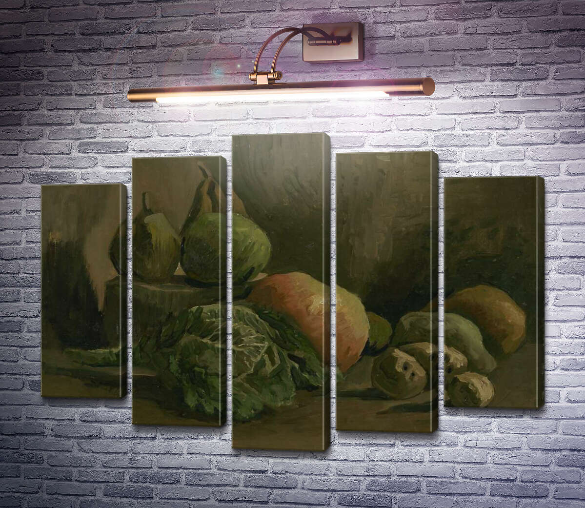 Модульная картина Натюрморт с овощами и фруктами (Still Life with Vegetables and Fruit), 1884 (Модуль №4) Винсент Ван Гог Модульная картина Натюрморт с овощами и фруктами (Still Life with Vegetables and Fruit), 1884 (Модуль №4) Винсент Ван Гог