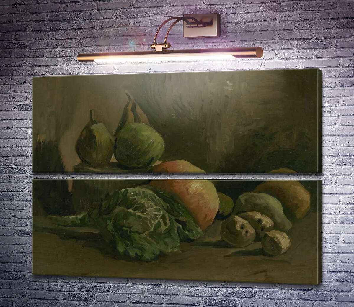 Модульная картина Натюрморт с овощами и фруктами (Still Life with Vegetables and Fruit), 1884 (Модуль №7) Винсент Ван Гог Модульная картина Натюрморт с овощами и фруктами (Still Life with Vegetables and Fruit), 1884 (Модуль №7) Винсент Ван Гог