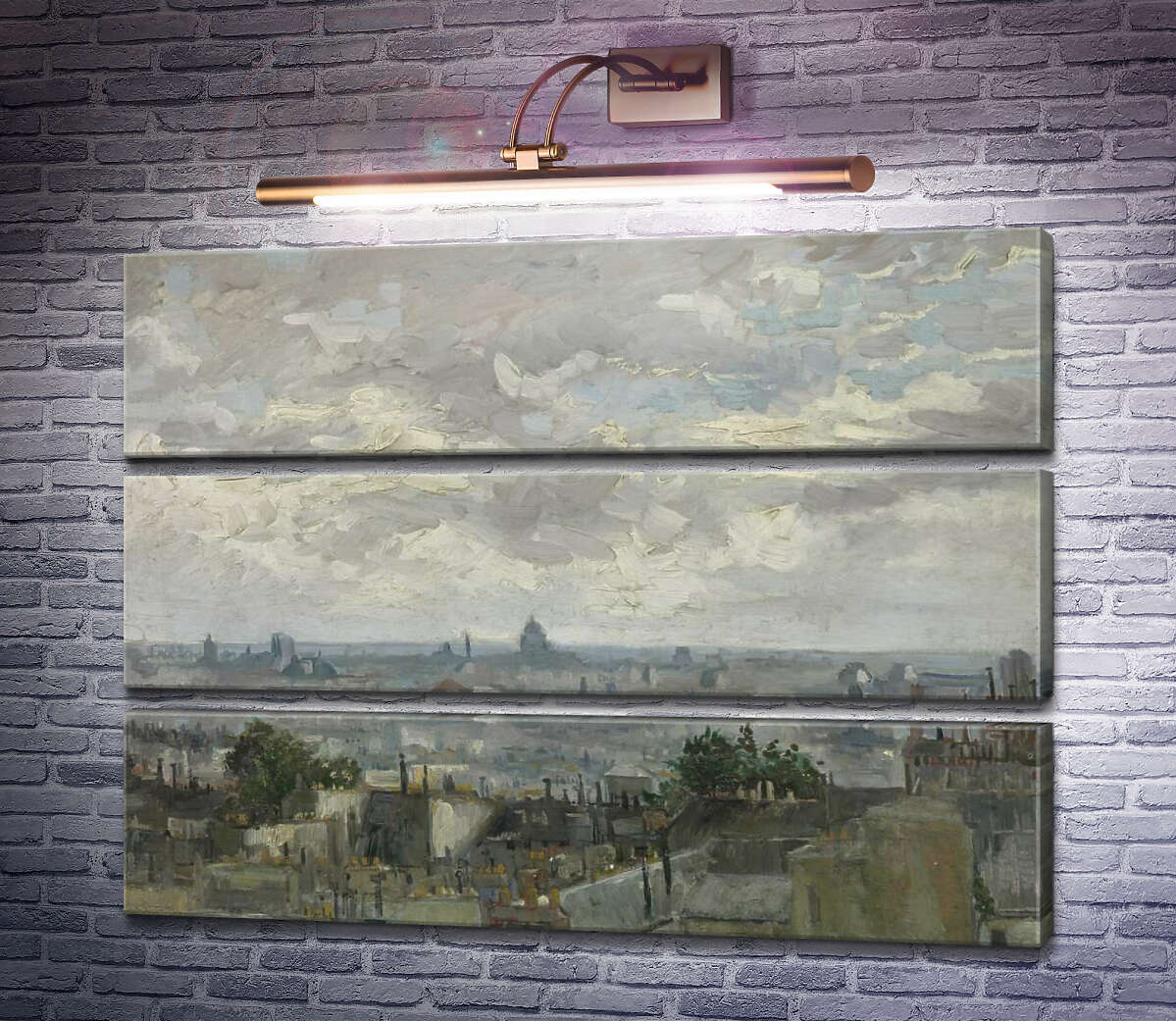Модульная картина Вид на крыши Парижа, 1886 (Модуль №15) Винсент Ван Гог Модульная картина Вид на крыши Парижа, 1886 (Модуль №15) Винсент Ван Гог