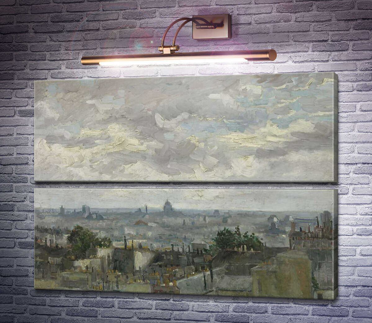 Модульна картина Вид на даху Парижа, 1886 (Модуль №7) Вінсент Ван Гог