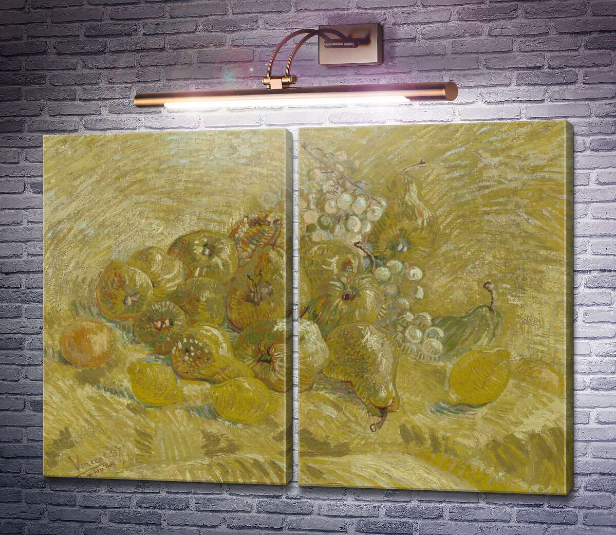 Модульная картина Айва, лимоны, груши и виноград (Quinces, Lemons, Pears and Grapes), 1887 (Модуль №6) Винсент Ван Гог Модульная картина Айва, лимоны, груши и виноград (Quinces, Lemons, Pears and Grapes), 1887 (Модуль №6) Винсент Ван Гог