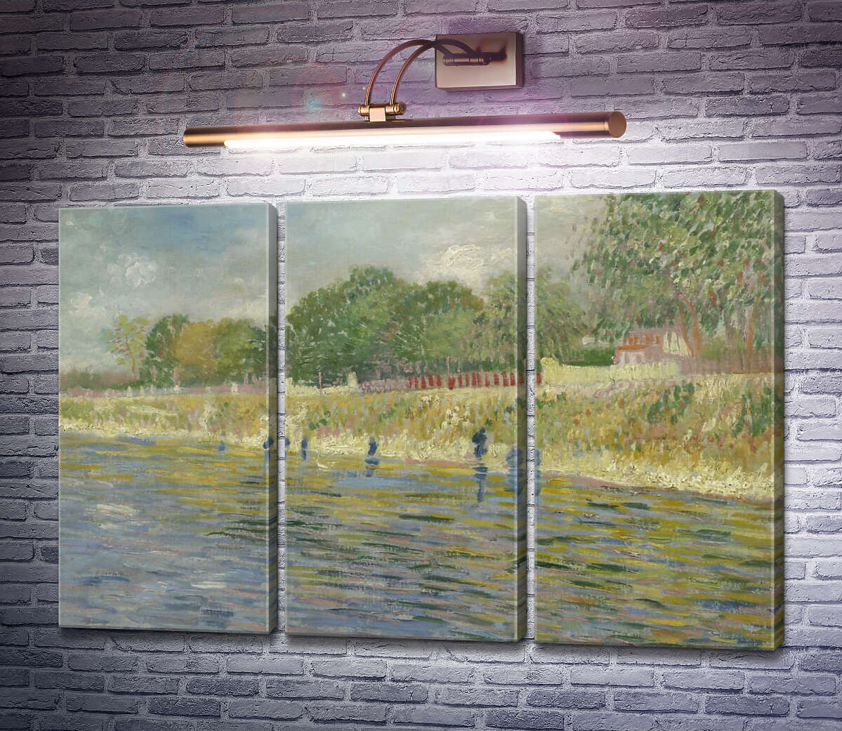 Модульна картина Берег Сени (The Bank of the Seine), 1887 (Модуль №2) Вінсент Ван Гог Модульна картина Берег Сени (The Bank of the Seine), 1887 (Модуль №2) Вінсент Ван Гог
