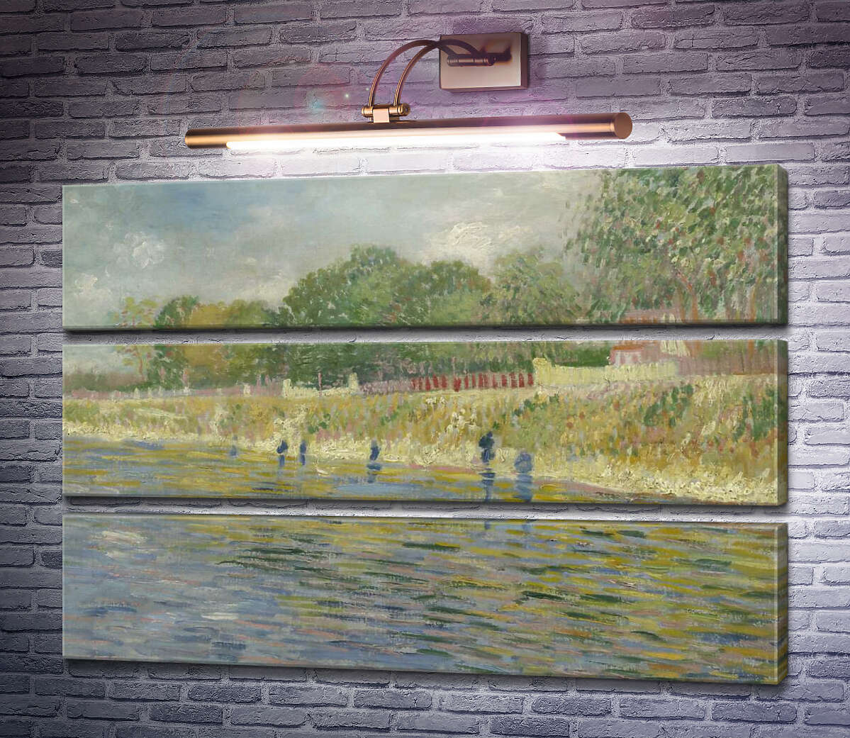 Модульна картина Берег Сени (The Bank of the Seine), 1887 (Модуль №15) Вінсент Ван Гог Модульна картина Берег Сени (The Bank of the Seine), 1887 (Модуль №15) Вінсент Ван Гог