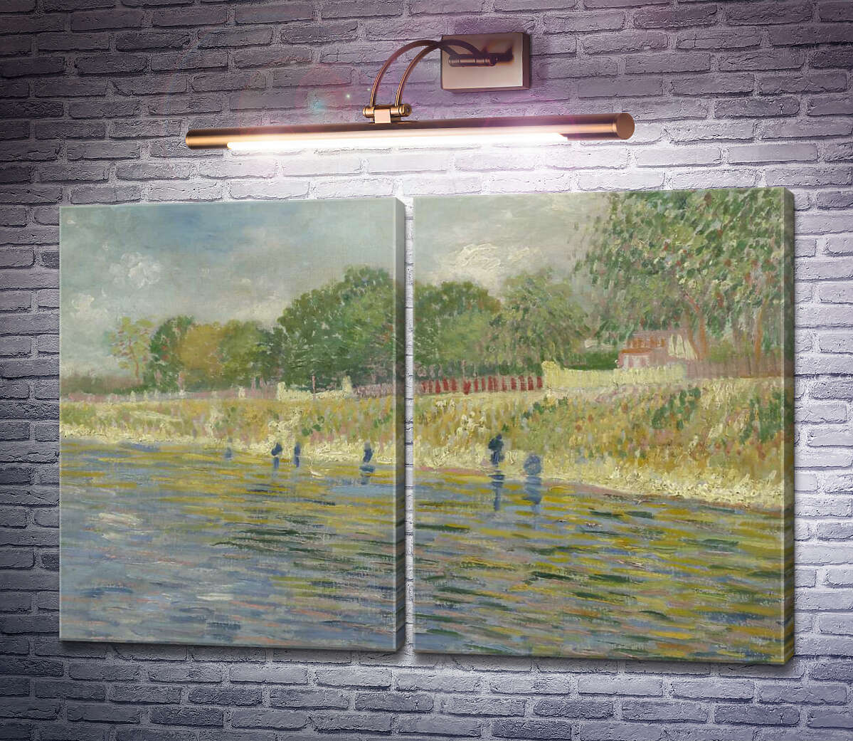 Модульна картина Берег Сени (The Bank of the Seine), 1887 (Модуль №6) Вінсент Ван Гог Модульна картина Берег Сени (The Bank of the Seine), 1887 (Модуль №6) Вінсент Ван Гог