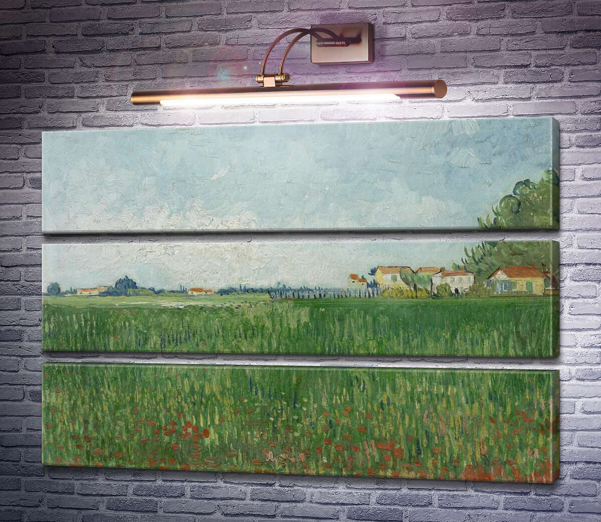 Модульная картина Поле с маками (Field with Poppies), 1888 (Модуль №15) Винсент Ван Гог Модульная картина Поле с маками (Field with Poppies), 1888 (Модуль №15) Винсент Ван Гог
