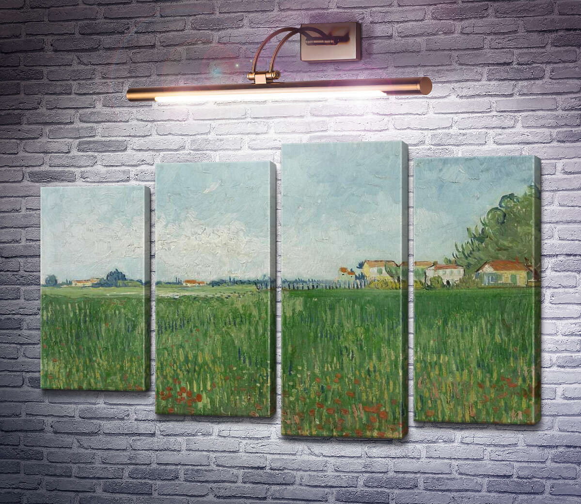 Модульная картина Поле с маками (Field with Poppies), 1888 (Модуль №3) Винсент Ван Гог Модульная картина Поле с маками (Field with Poppies), 1888 (Модуль №3) Винсент Ван Гог