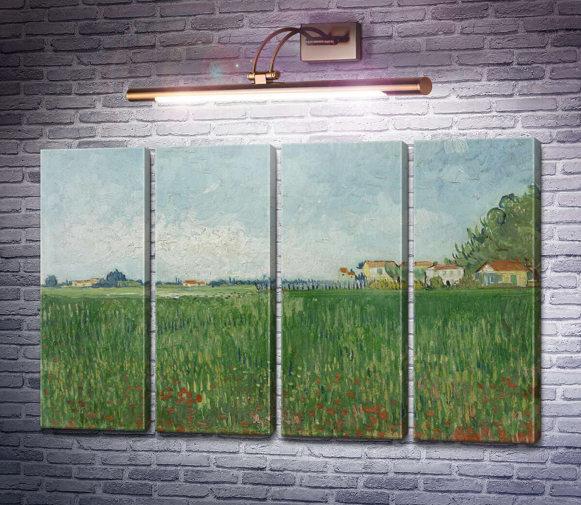 Модульная картина Поле с маками (Field with Poppies), 1888 (Модуль №24) Винсент Ван Гог Модульная картина Поле с маками (Field with Poppies), 1888 (Модуль №24) Винсент Ван Гог