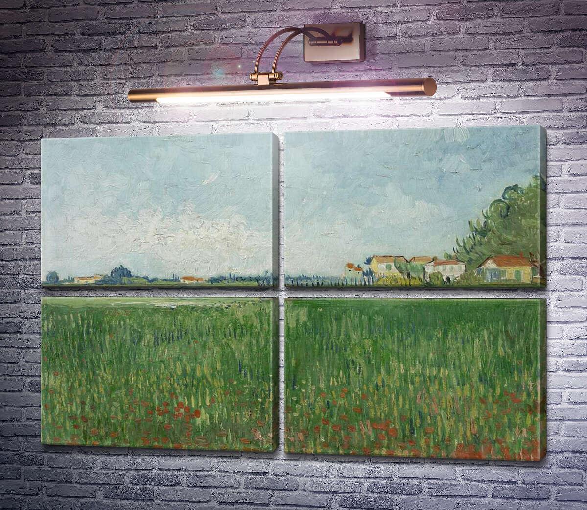 Модульная картина Поле с маками (Field with Poppies), 1888 (Модуль №25) Винсент Ван Гог Модульная картина Поле с маками (Field with Poppies), 1888 (Модуль №25) Винсент Ван Гог