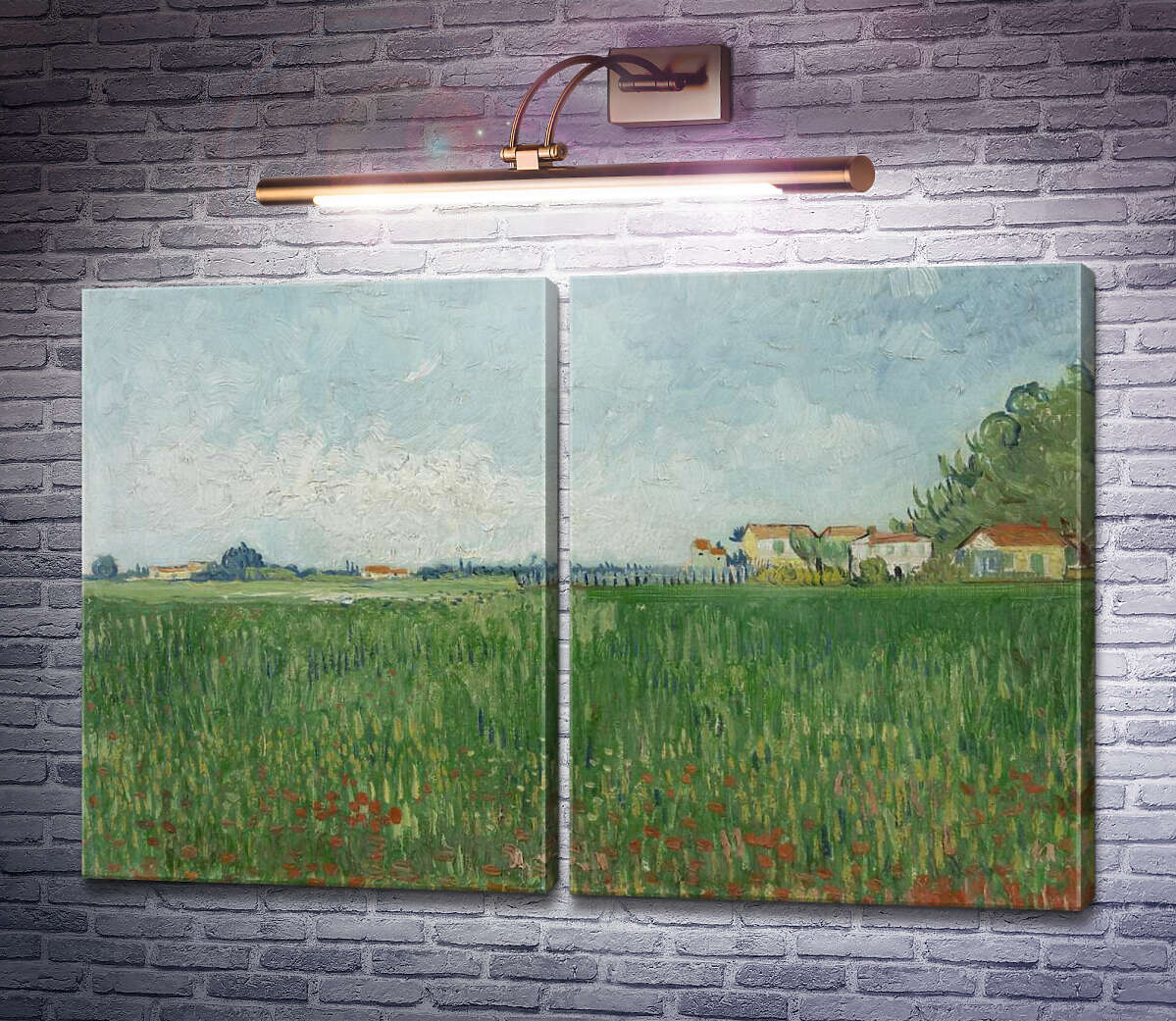Модульна картина Поле з маками (Field with Poppies), 1888 (Модуль №6) Вінсент Ван Гог Модульна картина Поле з маками (Field with Poppies), 1888 (Модуль №6) Вінсент Ван Гог