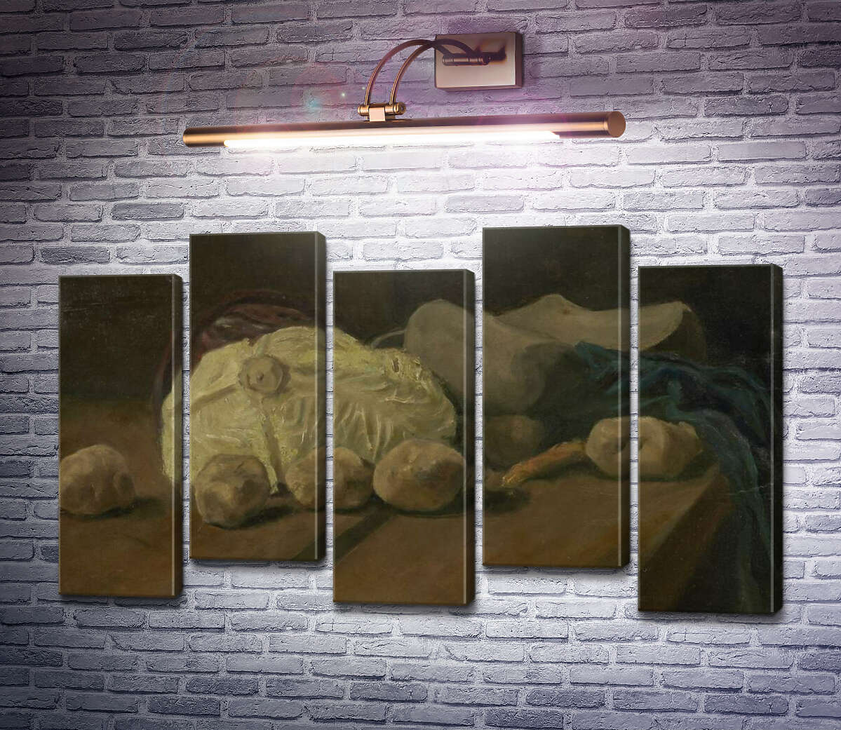 Модульная картина Натюрморт с капустой и деревянными башмаками (Still Life with Cabbage and Clogs, 1881 (Модуль №30) Винсент Ван Гог Модульная картина Натюрморт с капустой и деревянными башмаками (Still Life with Cabbage and Clogs, 1881 (Модуль №30) Винсент Ван Гог