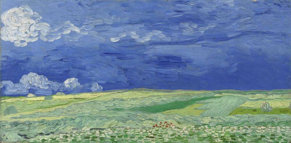 репродукція картина-постер  Пшеничне поле під грозовими хмарами (Wheatfields under Thunderclouds), 1890 Вінсент Ван Гог