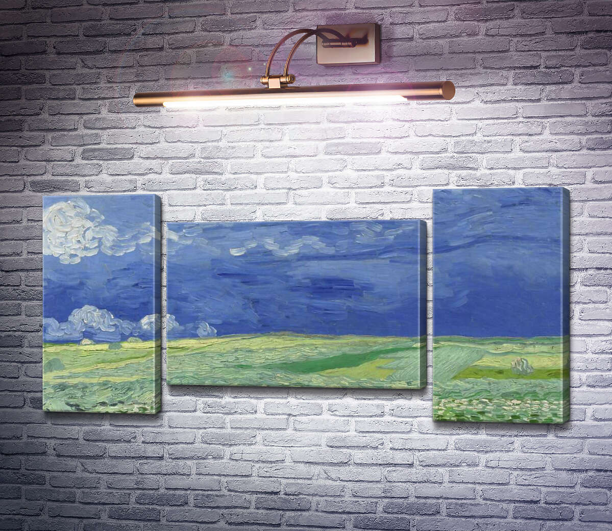 Модульна картина Пшеничне поле під грозовими хмарами (Wheatfields under Thunderclouds), 1890 (Модуль №11) Вінсент Ван Гог