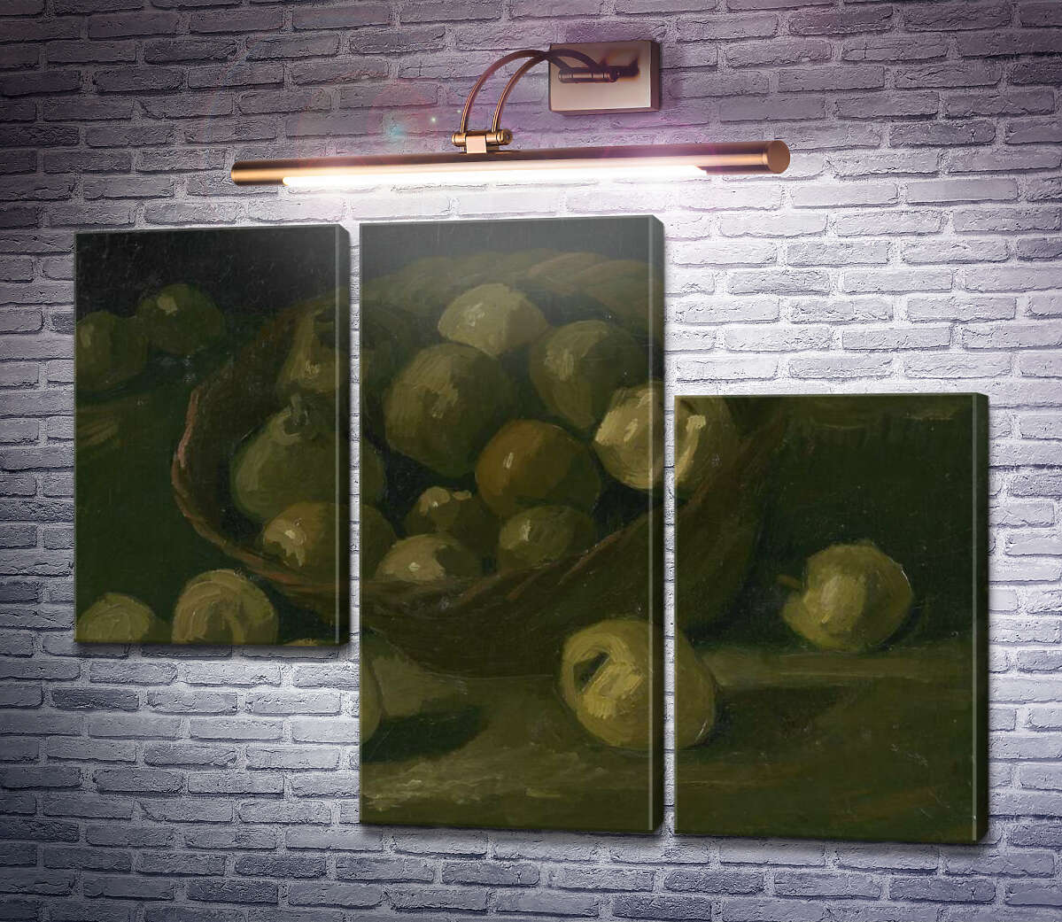 Модульная картина Натюрморт с корзиной яблок (Still Life with Basket of Apples), 1885 (Модуль №13) Винсент Ван Гог Модульная картина Натюрморт с корзиной яблок (Still Life with Basket of Apples), 1885 (Модуль №13) Винсент Ван Гог