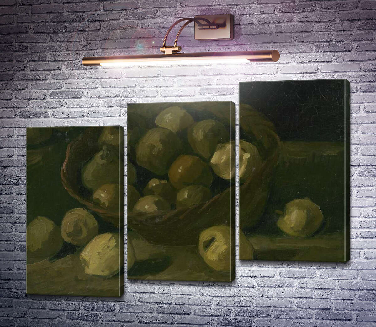 Модульна картина Натюрморт з кошиком яблук (Still Life with Basket of Apples), 1885 (Модуль №14) Вінсент Ван Гог