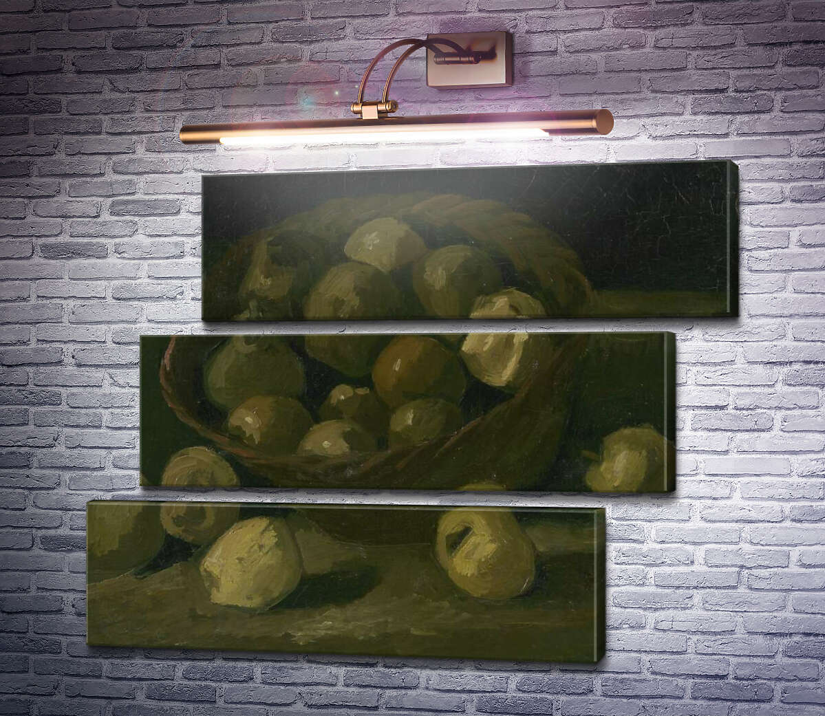 Модульна картина Натюрморт з кошиком яблук (Still Life with Basket of Apples), 1885 (Модуль №17) Вінсент Ван Гог