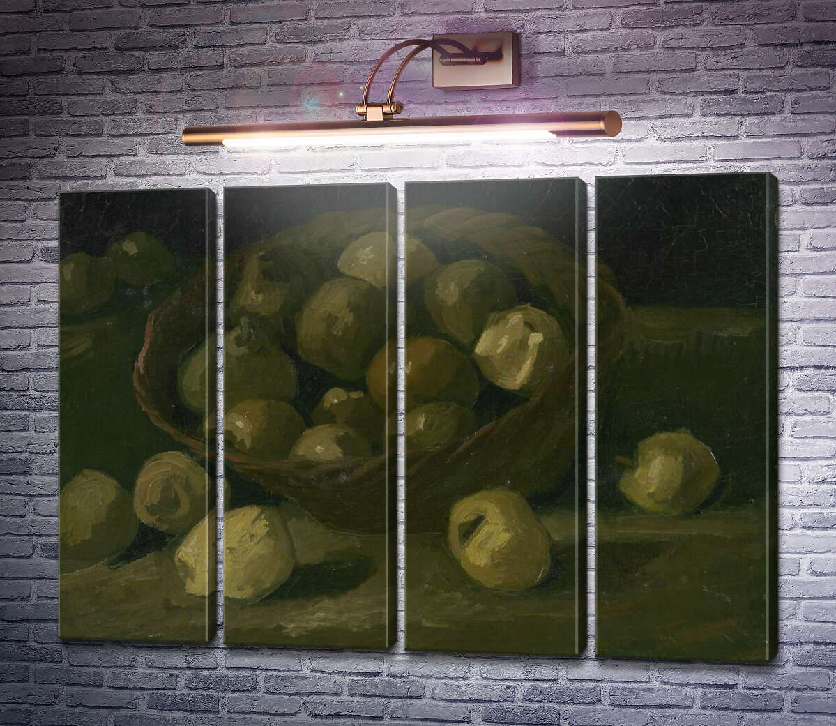 Модульна картина Натюрморт з кошиком яблук (Still Life with Basket of Apples), 1885 (Модуль №24) Вінсент Ван Гог