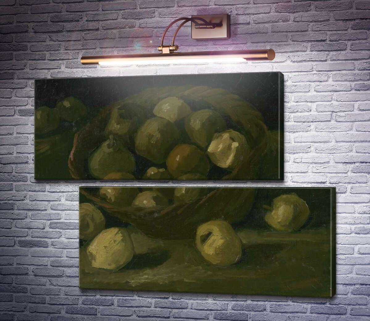Модульна картина Натюрморт з кошиком яблук (Still Life with Basket of Apples), 1885 (Модуль №8) Вінсент Ван Гог