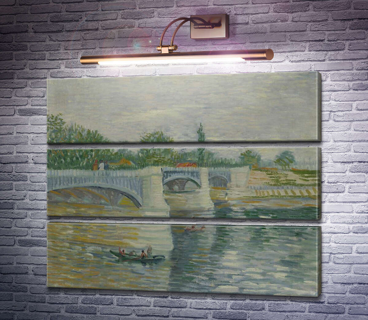 Модульна картина Сена і міст на Гранд Жатт (The Seine with the Pont de la Grande Jette), 1887 (Модуль №15) Вінсент Ван Гог