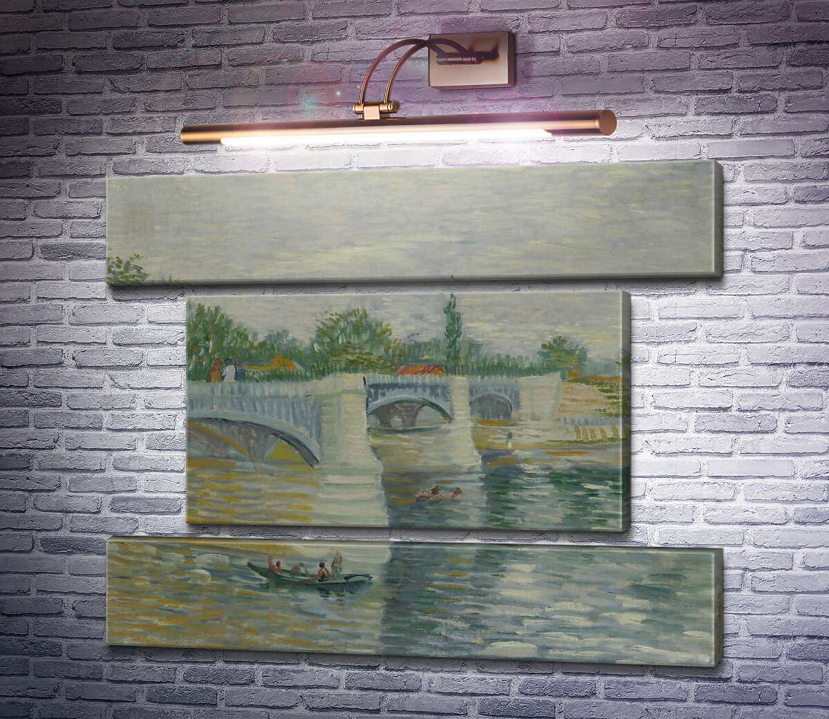 Модульная картина Сена и мост на Гранд Жатт (The Seine with the Pont de la Grande Jette), 1887 (Модуль №18) Винсент Ван Гог Модульная картина Сена и мост на Гранд Жатт (The Seine with the Pont de la Grande Jette), 1887 (Модуль №18) Винсент Ван Гог